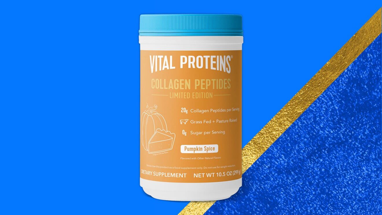 Vital Proteins Collagen Peptides container, Pumpkin Spice flavor, limited edition