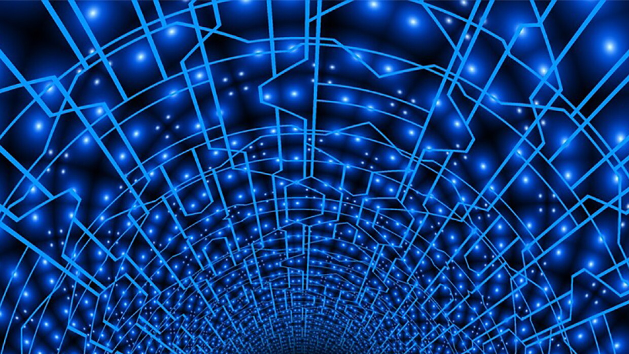 Illustrazione di punti collegati, per visualizzare il concetto di apprendimento automatico o intelligenza artificiale