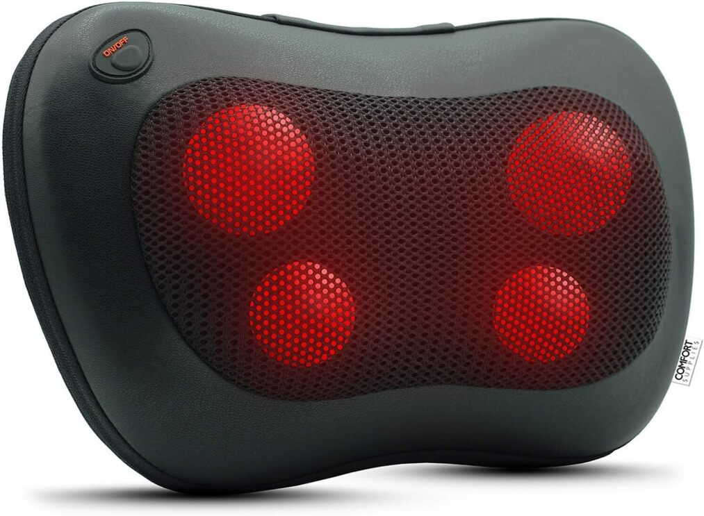 A heated shiatsu massager