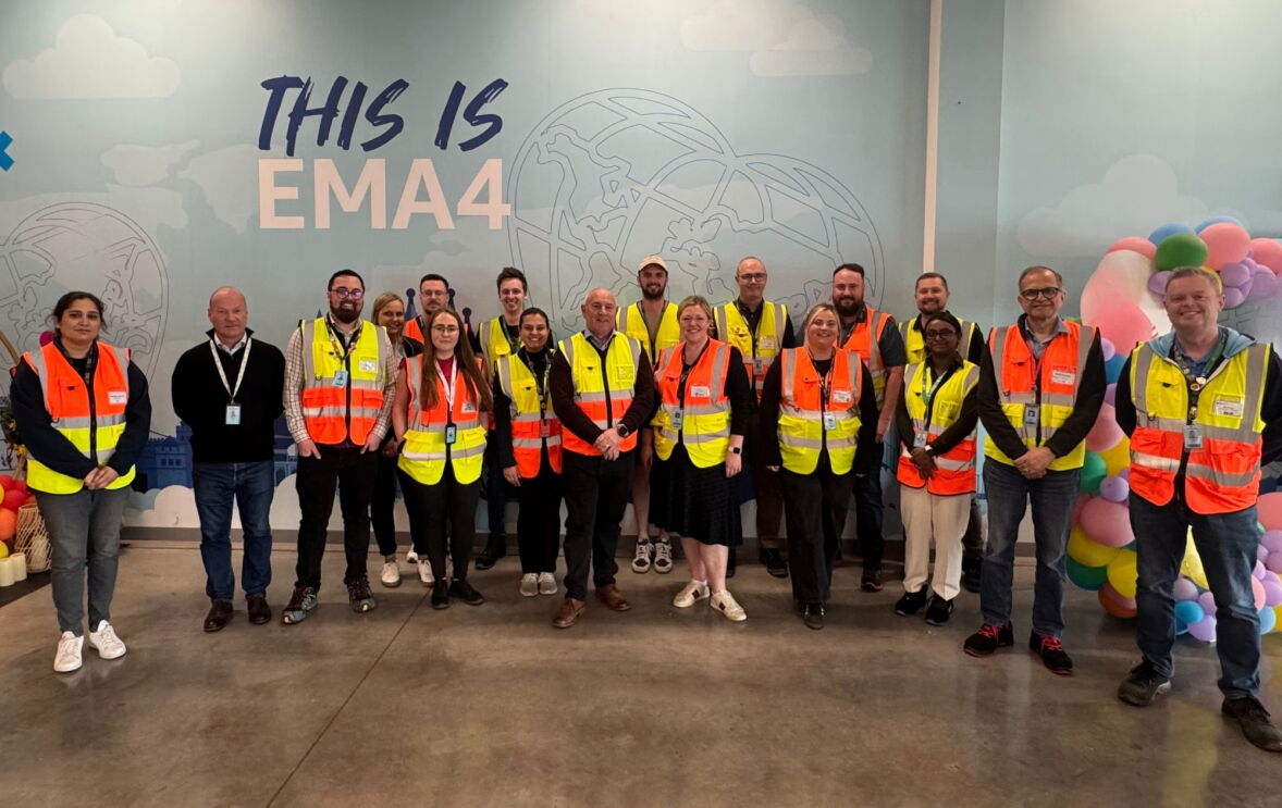The team at Sutton Coldfield fulfilment centre with the British Safety Council auditor