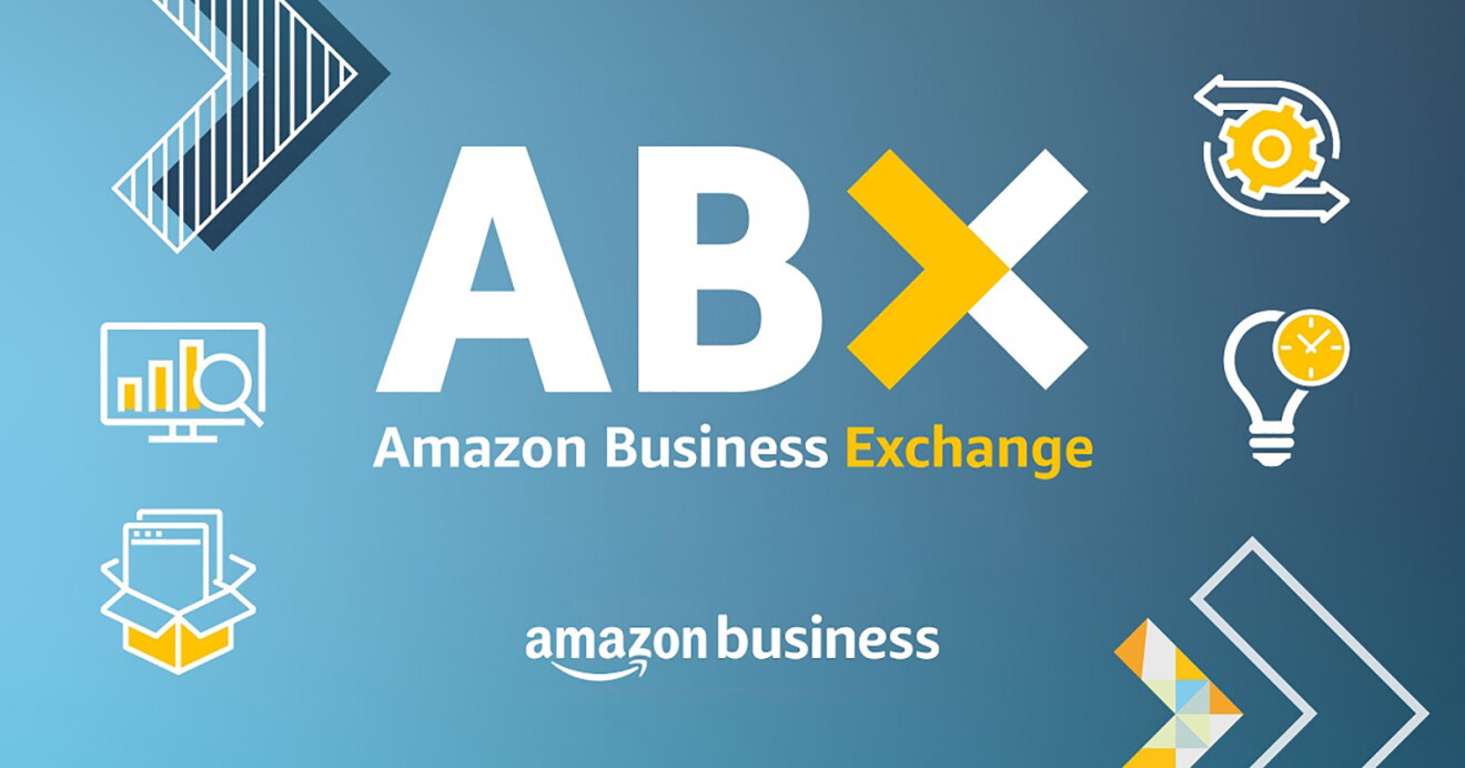 A graphic banner with visual digital icons and the ABX logo and information about the event