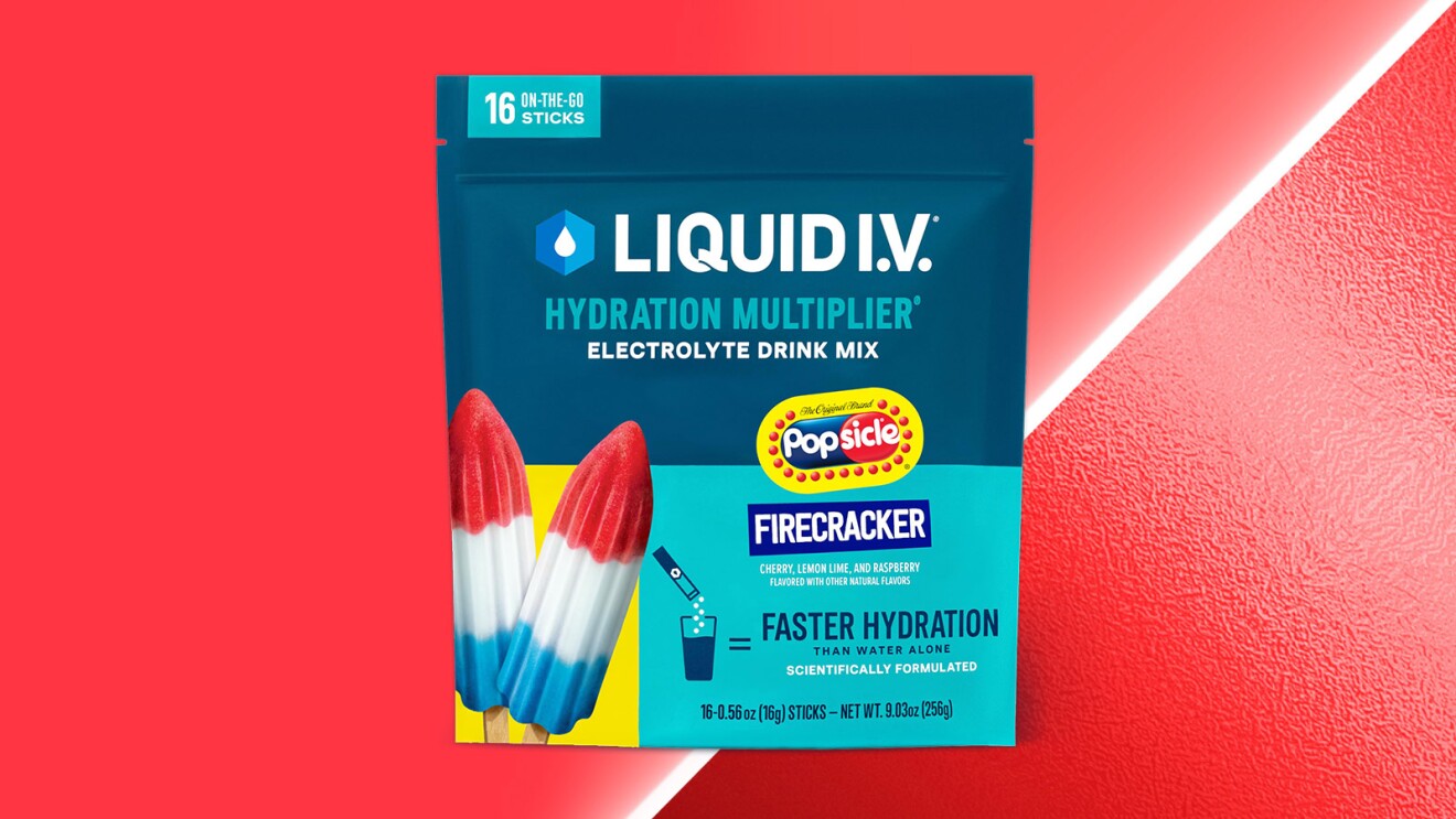 Liquid I.V. electrolyte drink mix in Popsicle Firecracker flavor