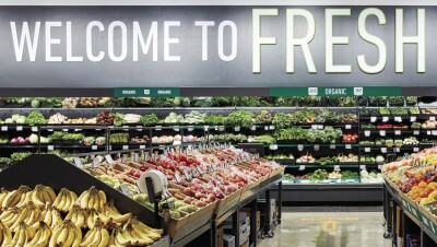 Produce inside an Amazon Fresh store
