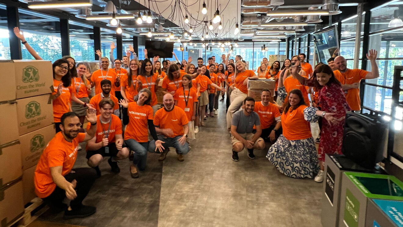 Volunteers at Amazon take part in Global Month of Volunteering