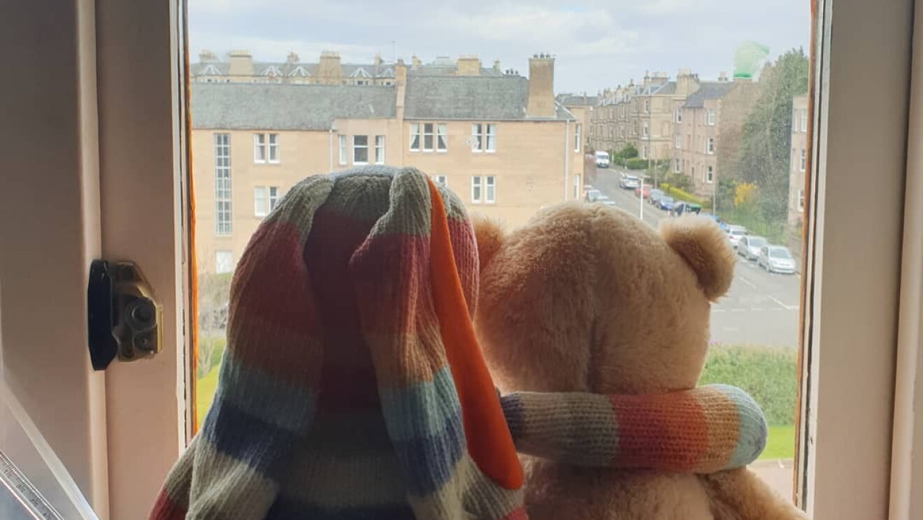 Rainbows displayed in windows, created by children, as a means to thank essential workers during the COVID-19 pandemic