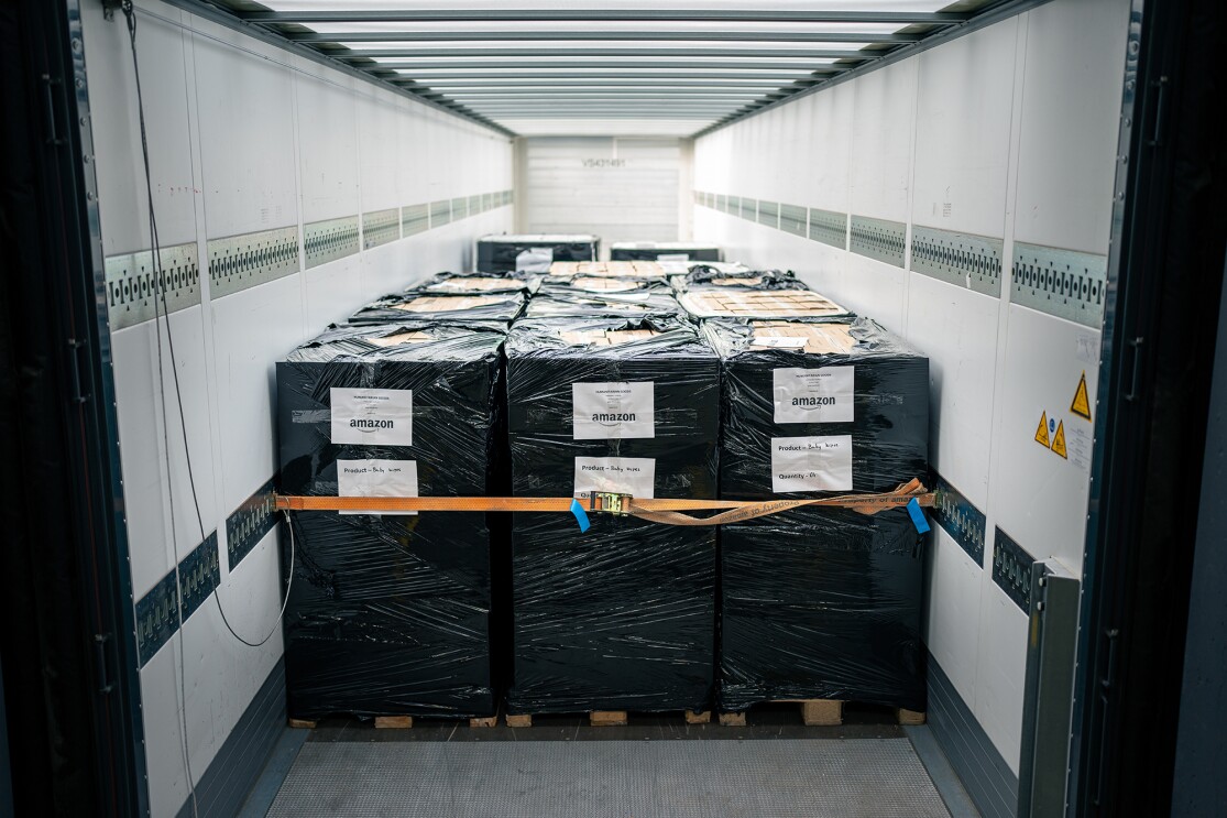 Image from the Slovakia hub Amazon set up to support Ukraine refugees