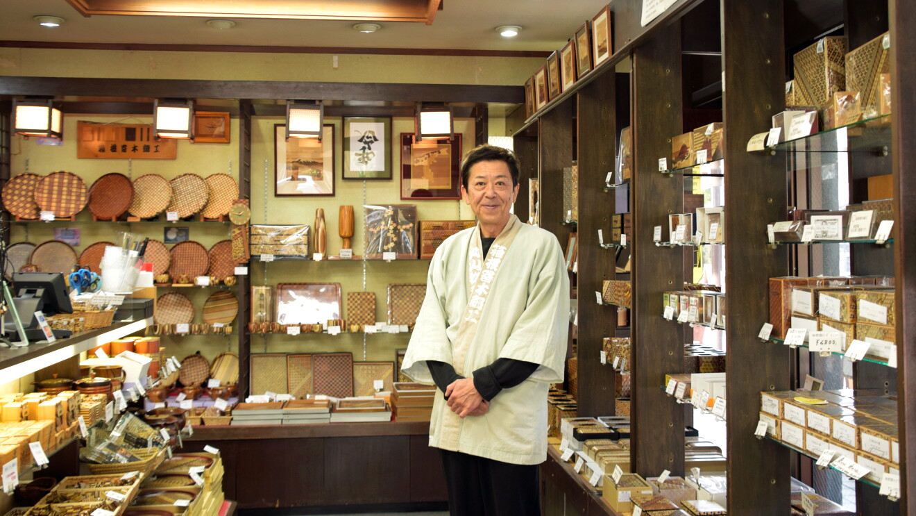 Man inside of shop