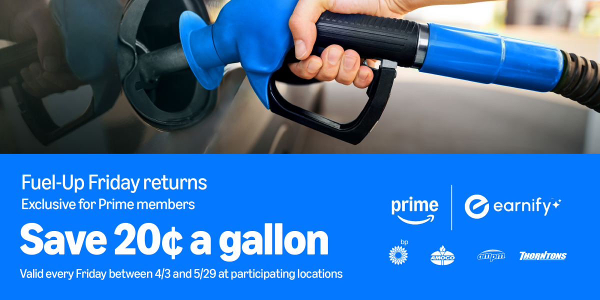 How Prime members can save $0.20 per gallon on fuel every Friday this spring