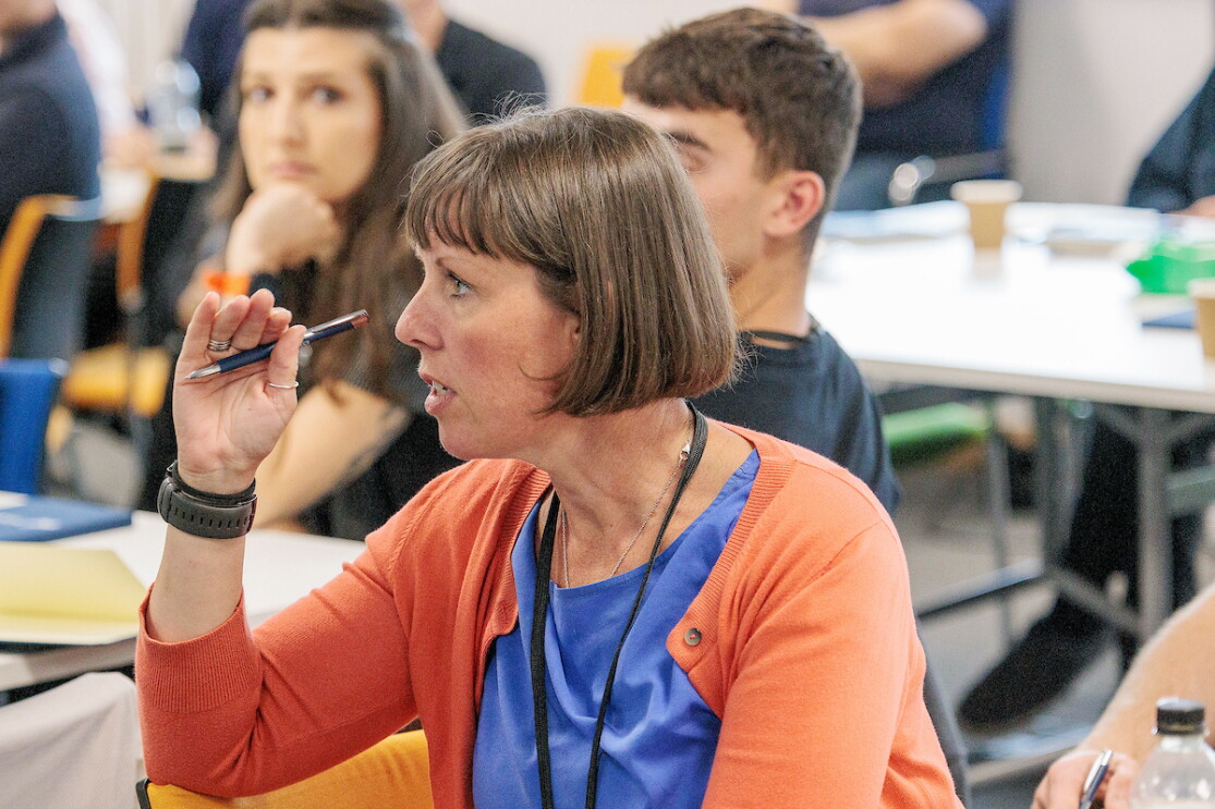 Woman taking part in Amazon Innovation workshop