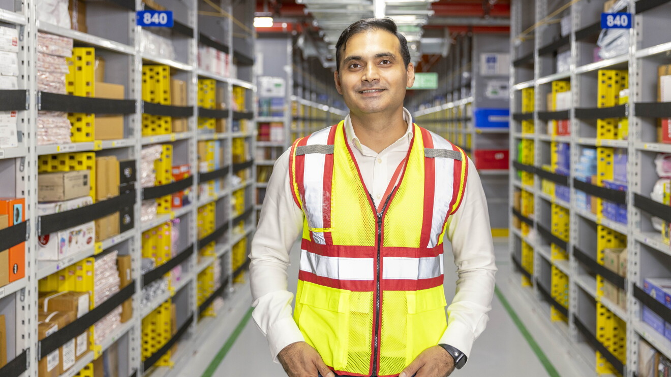 Abhinav Singh at an Amazon FC