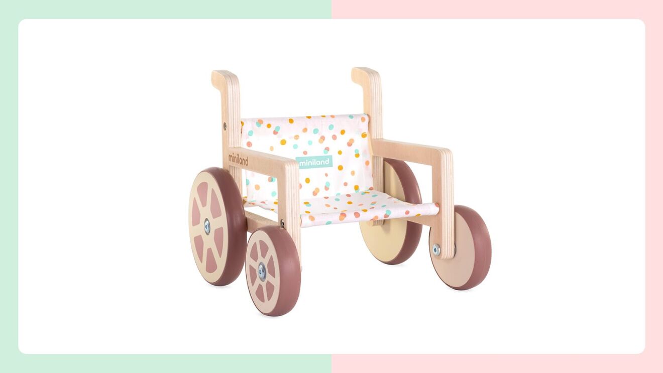 Miniland Wooden Doll Wheelchair