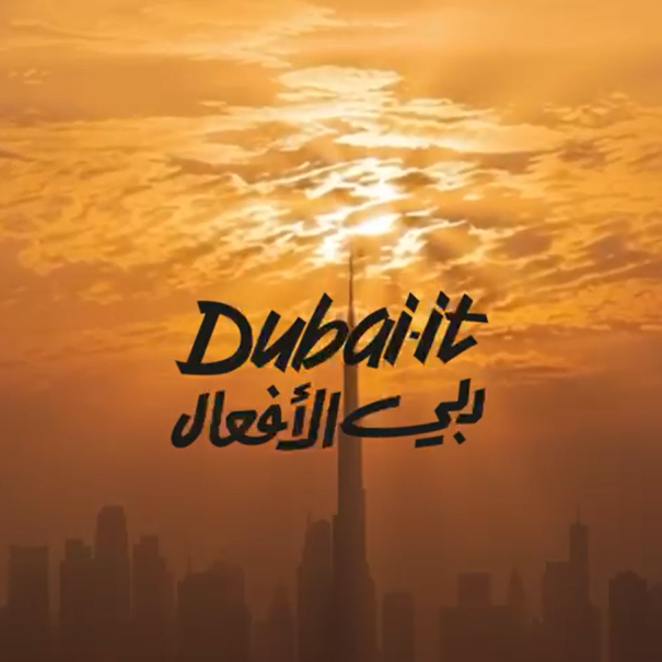 Dubai It opening shot of Video showing dubai in the background with burj khalifa in the centre