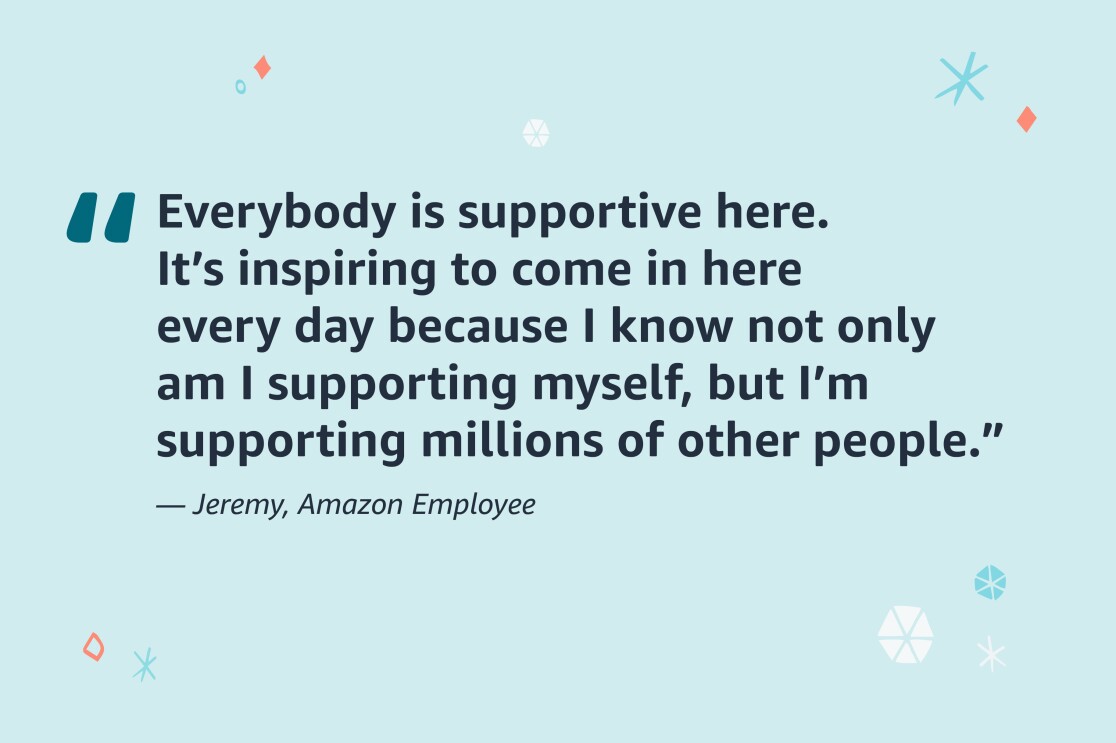 An image showing an employee quote.