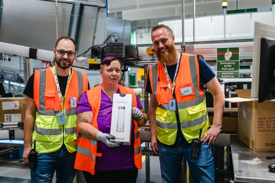 Starttag bei Amazon in Kaiserslautern.