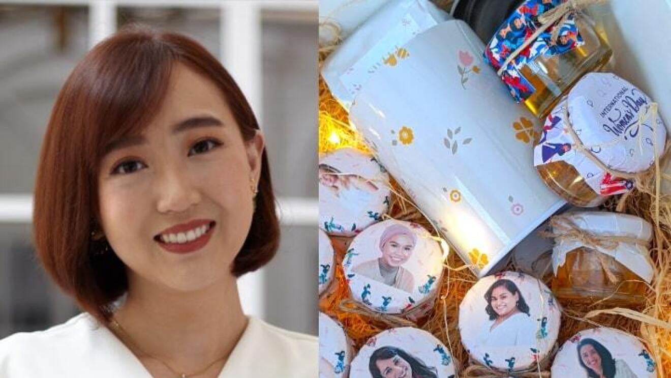 HoneySpree's brand owner alongside her brand's products