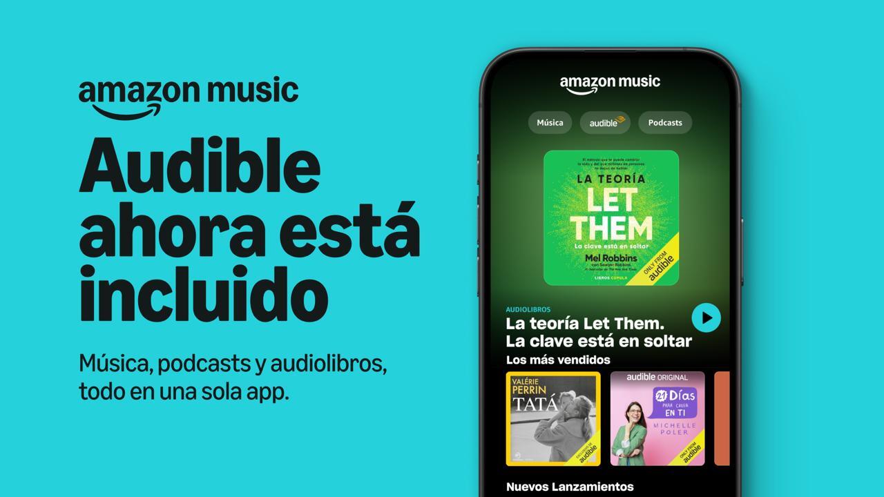Cartel: Amazon Music incluirá audiolibros de Audible para clientes en México