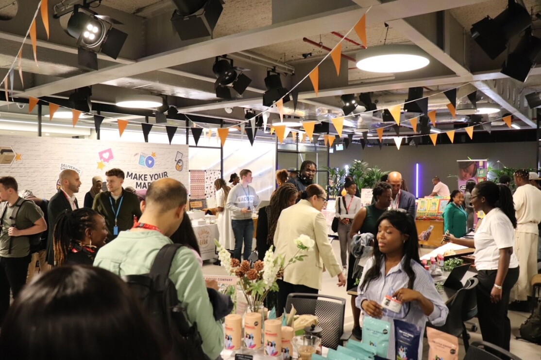 Attendees look around The Black Founders' Marketplace, hosted at Amazon's London Office