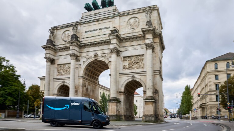 Amazon Rivian fährt in Europa herum