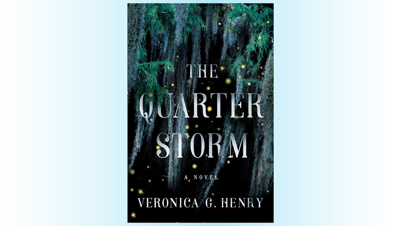 A book cover of The Quarter Storm.