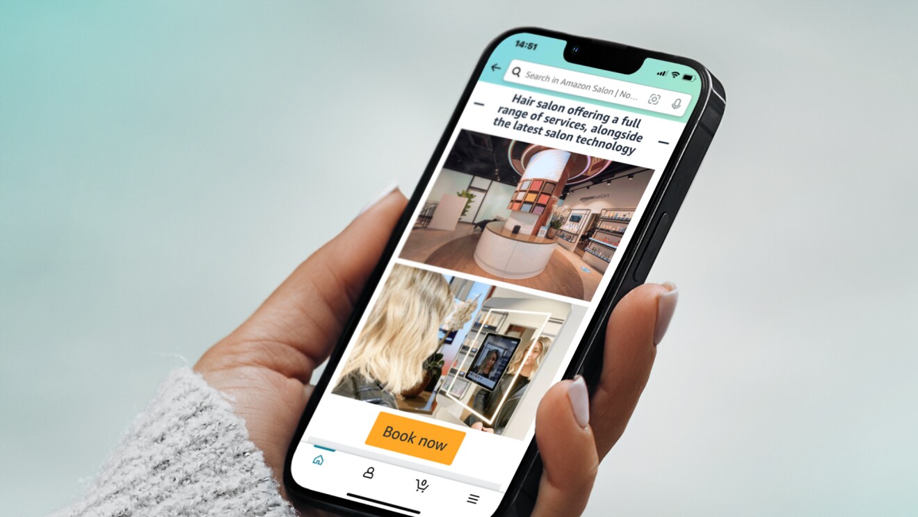 booking an appointment at Amazon Salon