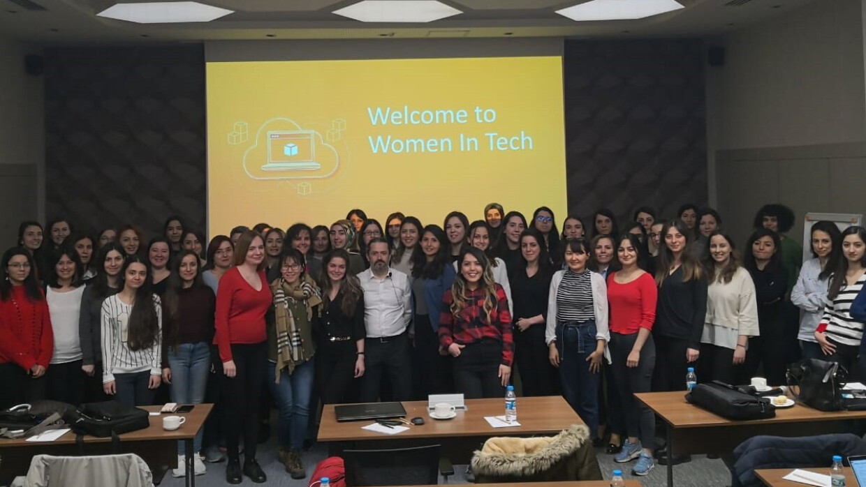 Photograph of all the "Welcome to Women in Tech" initiative