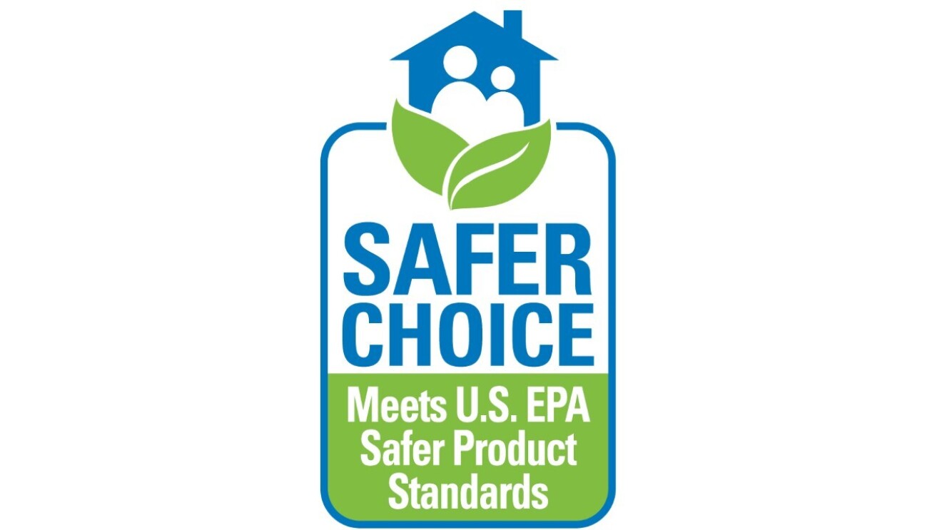 Safer Choice label that reads: Safer Choice meets U.S. EPA Safer Product Standards.
