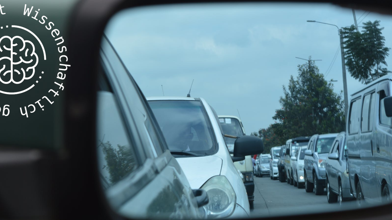 stau, autos, fenster, spiegel