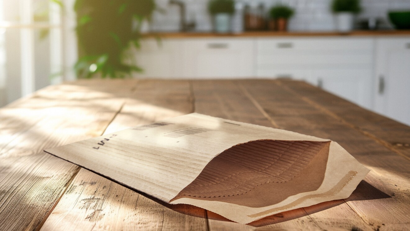 Open padded mailer shot to show texture