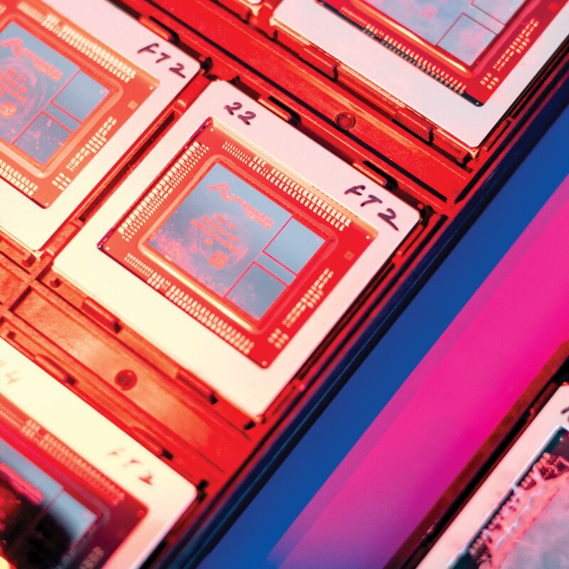 A phot of an trainium chips.