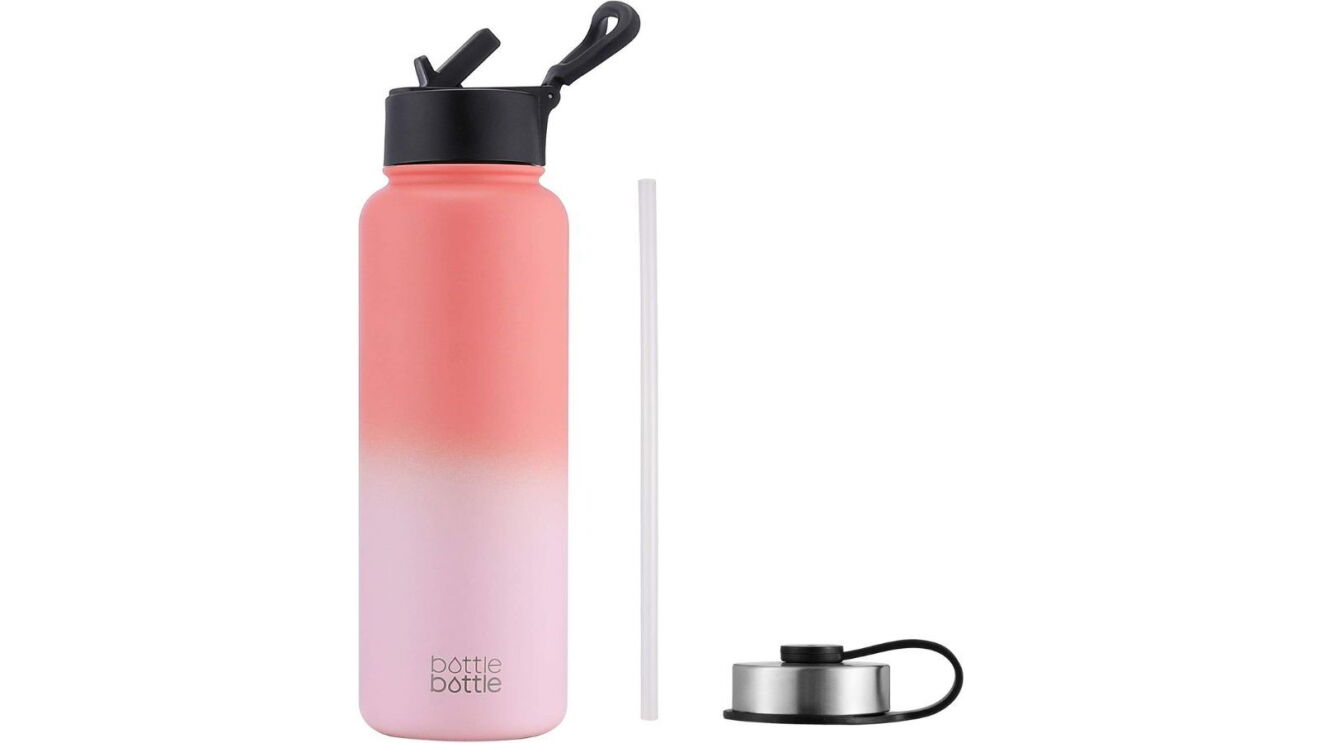Bottlebottle Insulated Water Bottle with Straw and Handle