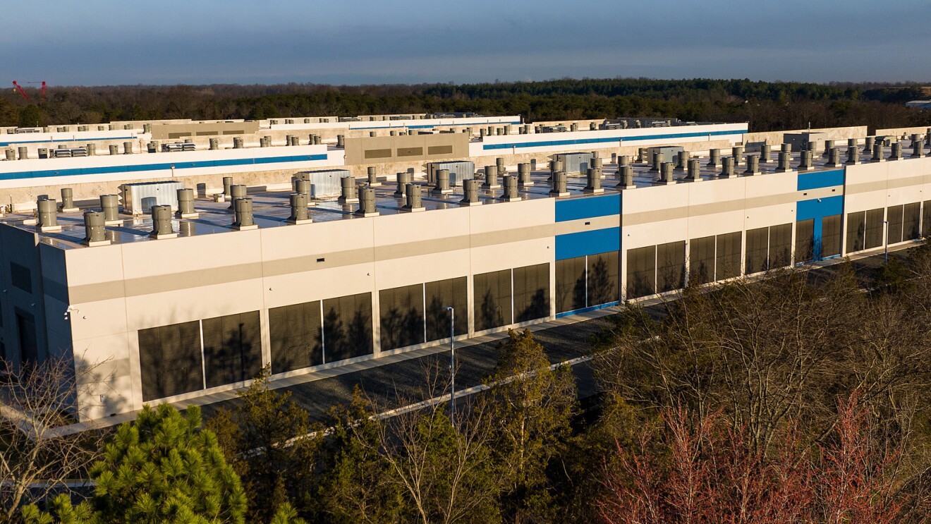 A photo of a data center in Virginia.