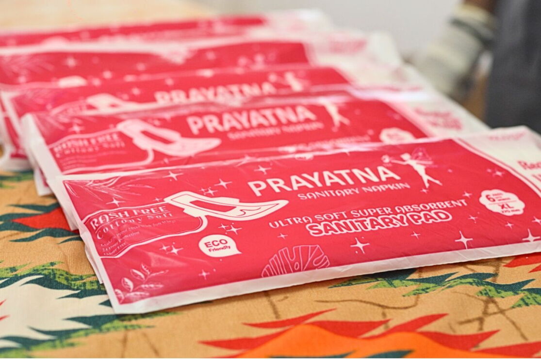 Sanitary pads produced under Amazon Menstrual Hygiene program