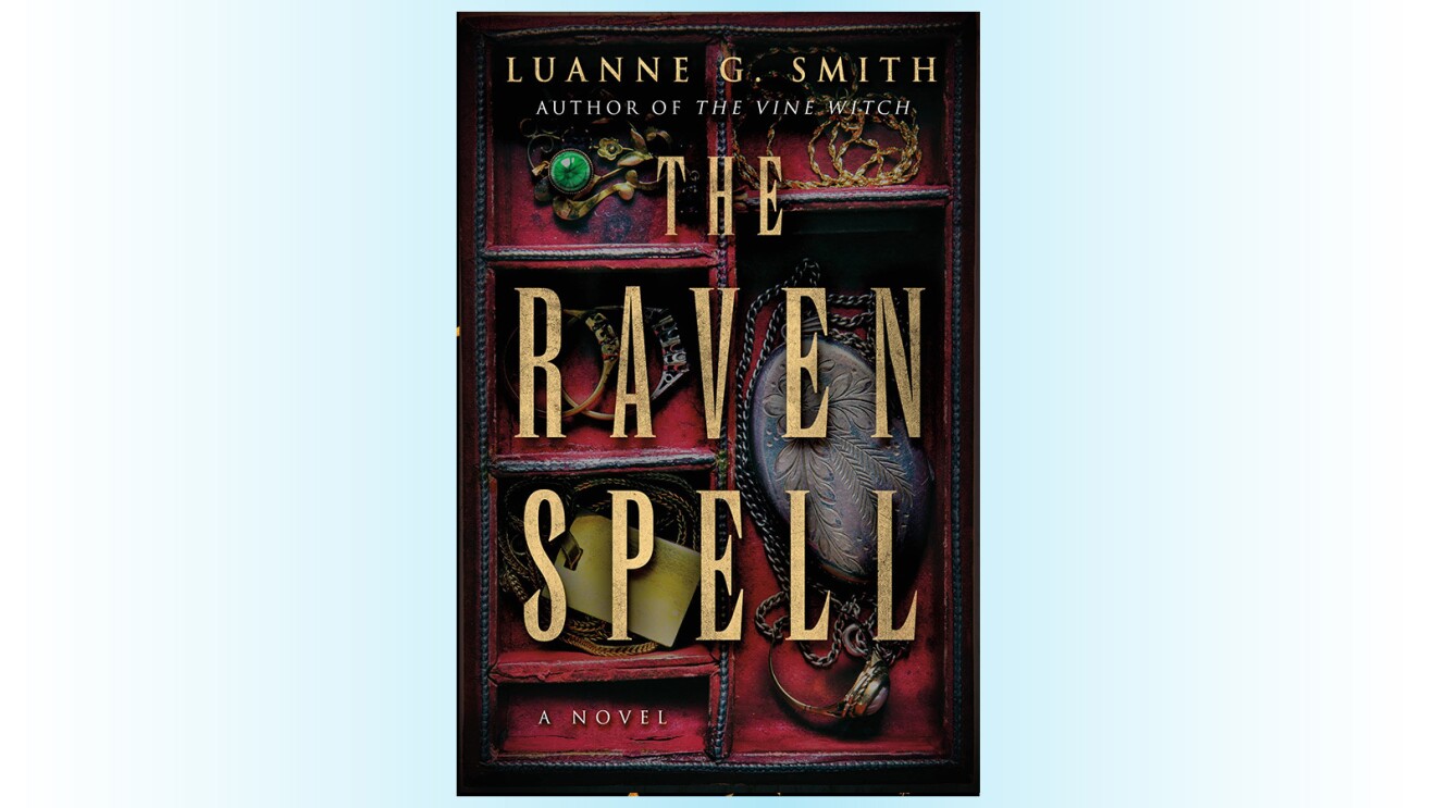 A book cover of The Raven Spell.