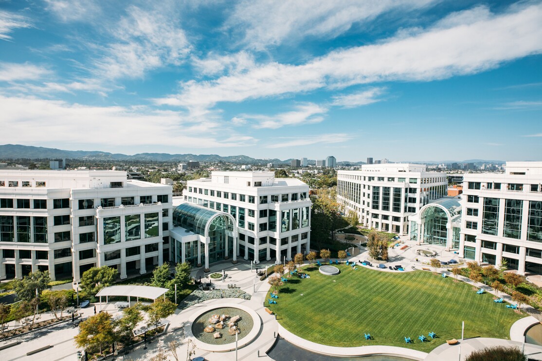 An image of the new Amazon Tech Hub office in California. 