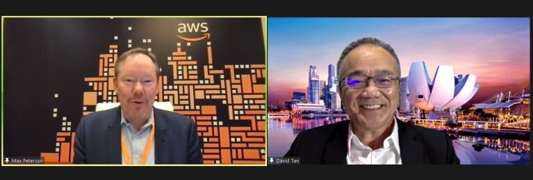 马克斯·彼得森和大卫·谭在AWS ReInvent的屏幕截图