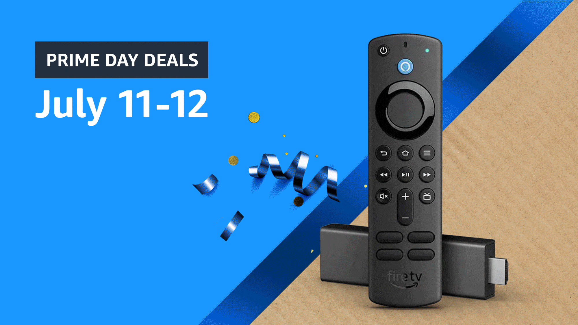 GIF显示亚马逊杂项设备一条横幅,上面写着“' 7月11 - 12日交易”。