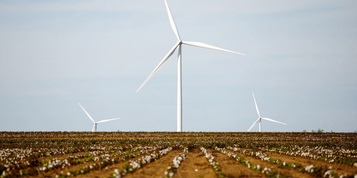 An image of a farm from one of Amazon's renewable energy projects around the world.