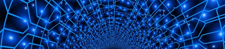 Illustration von zusammenhängenden Punkten, um das Konzept des maschinellen Lernens oder der künstlichen Intelligenz zu veranschaulichen