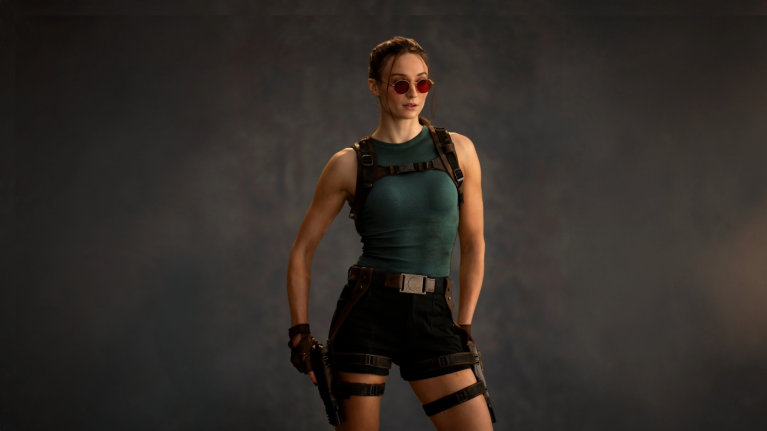 Sophie Turner as Lara Croft in Tomb Raider