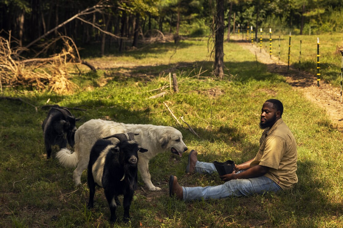Juwan Page, a man who works at Amazon and also runs his family's multi-generational farm in Mississippi