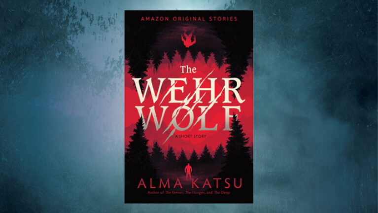 a book cover of "The Wehrwolf" by Alma Katsu with a blue background.