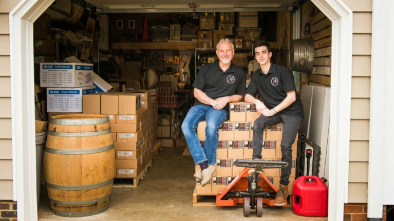 Elijah Morey and his dad, founders of Elijah's Xtreme, a hot sauce sold in the Amazon store.