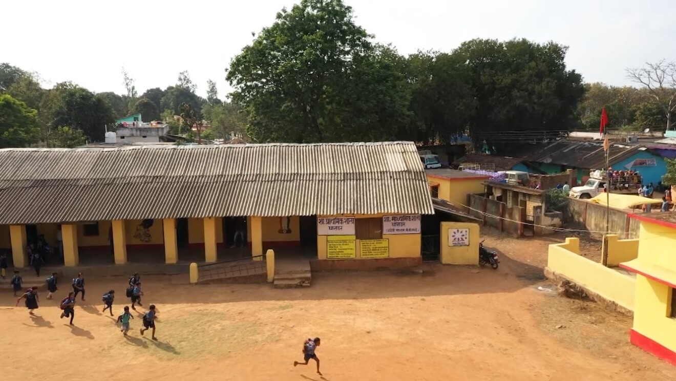 Kids in a school in Bastar
