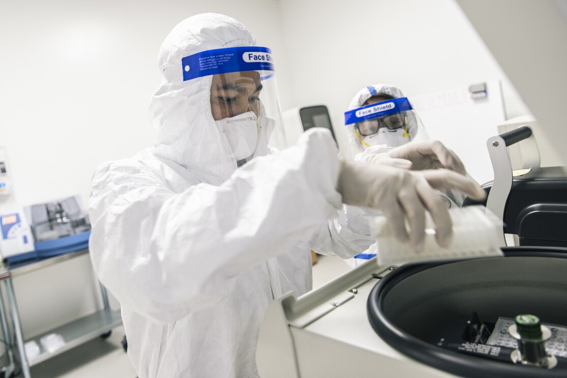 Inside a medical laboratory