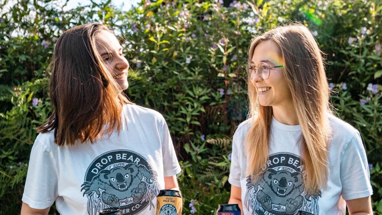 Joelle Hammond and Sarah McNena, co-founders of Drop Bear Beer