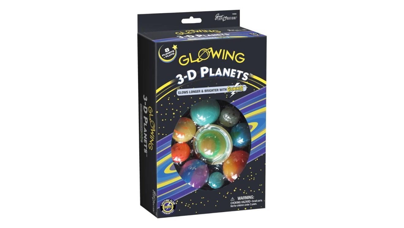   Great Explorations Glowing 3-D Planets Boxed Set Science Kit 