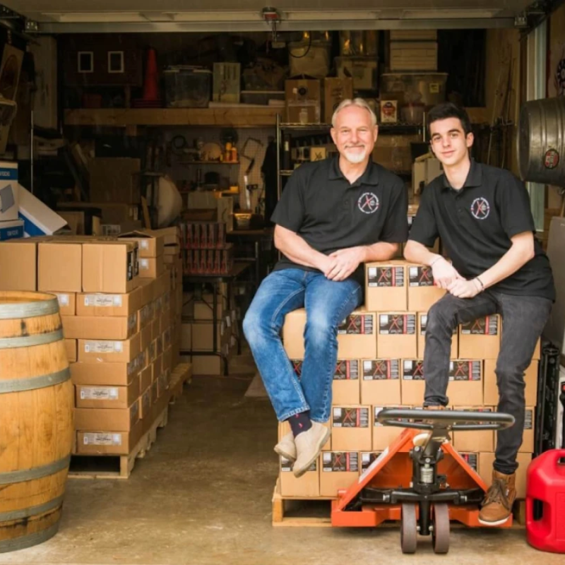 Elijah Morey and his dad, founders of Elijah's Xtreme, a hot sauce sold in the Amazon store.