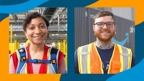 亚马逊员工达纳和亚当的照片。