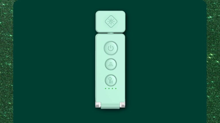 Mint green 12 LED rechargeable clip-on book light