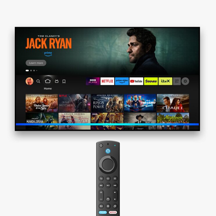 The user interface on the Amazon Fire TV Stick 4K Max